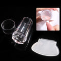 TSZS Pure Clear Silicone Nail Art Stamper Scraper Nail Art Stamper Kit  Fingernail DIY Stamper Nails Art Manicure Tools