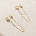 LOZRUNVE 925 Sterling Silver Jewelry 18k Gold Vermeil Korean Trending Freshwater Pearl Drop Long Chain Earring