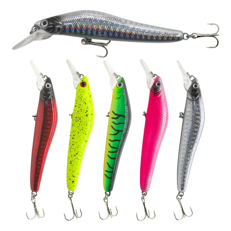 Minnow Bait Floating Water Noise Fake Bait 8g Freshwater Alice Mouth Bass Eel Sea Fishing Bass Lure Bait Black Minnow Lure
