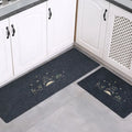 Decorative Polyester Anti-slip Waterproof Soft Modern Kitchen Runner 2 Piece Floor Rug Mats Set Kitchen Carpet Custom