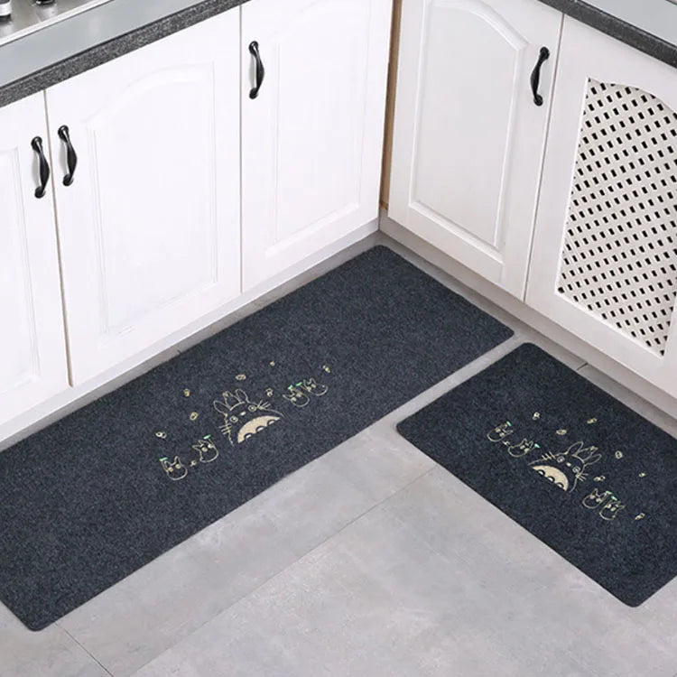 Decorative Polyester Anti-slip Waterproof Soft Modern Kitchen Runner 2 Piece Floor Rug Mats Set Kitchen Carpet Custom