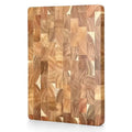 Thick Large Rectangle Acacia Wood Splicing End Grain Wooden Chopping Block Meat Vegetables Cutting Board