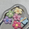 New Arrival Korean Kids Fashion Princess Baby Girls Little Flower Hair Clips 2pc Cute Bb Hair Accessories Candy Colors Hair Pins