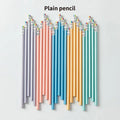 Wholesale Customizable Blank Shiny Triangular Pencil with Colored Eraser Pearl Film Multi Colored Writing HB Plastic Pencils