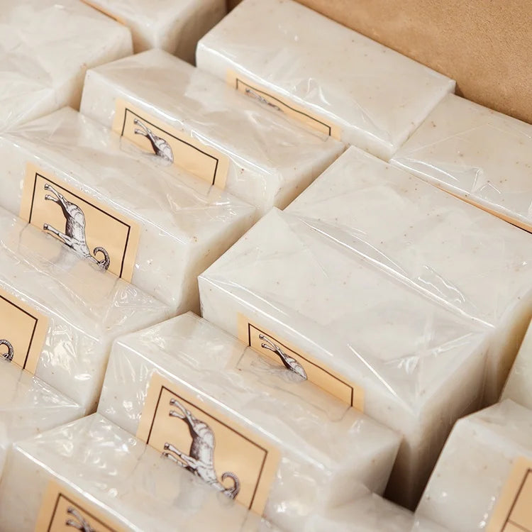 Soap Made From Goat Milk and Scrub Particles Moisturizing Lightening Honey Organic Skincare Best Goat Milk Soap