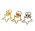 Factory Wholesale Star Shape Metal Spring Snap Hook for Keychain Accessories Black Metal Snap Hooks