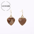 Fashion Wholesale Classic Heart Shaped Crystal Rhinestone Gold Plated Drop Earrings for Women Gift