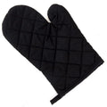 Cotton Oven Mitts for Grilling Cooking Microwave BBQ Baking Black with Soft Inner Lining Dotted Style Heat Resistance Gloves