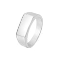 Simple Fashion Custom Engraved logo Letter Statement Ring DIY Geometric Blank Hoop Rings
