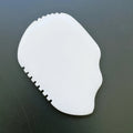 Huiying In Stock Factory Natural Jade Stone Spiky Shape White Jade Gem Gua Sha Stones Massage Tool