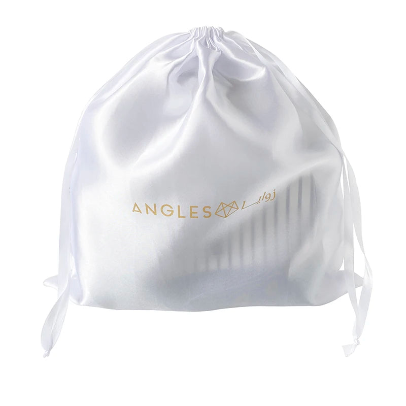 Factory Direct Custom Logo 40x40cm White Satin Drawstring Gift Bags Silk Cloth Dust Bag for Handbags