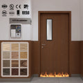 Canada Standard Indoor Fire Door 1/2 Hour Fire Rating Doors Wooden School Interiors Door for Classroom
