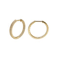 Wholesale 14K Real Solid Gold Moissanite Stone Hoop Earrings Fashion Design Women's Jewelry