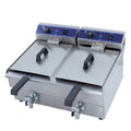 Double Tank 34Liters Commercial Electric Deep Fat Fryer for Sale