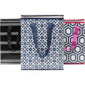 Ruthbag Heavy Duty Insulated Zippered Coolers Reusable Grocery Picnic Shopping Bags Colorful Collapsible with Letter Pattern