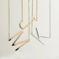 Simple 26 Initial Letter Pendant Necklace Alphabet Necklace Gold Plated Stainless Steel for Women CHRISTIAN Opp Bag Customized