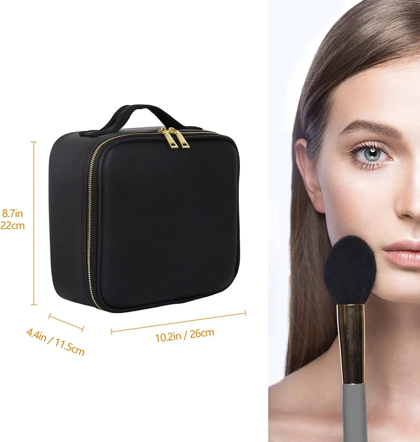 Large Capacity Makeup Case Cosmetic Organizer Brush Bag with LED Makeup Mirror Makeup Artist Box for Cosmetics