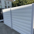 Garden Fence Panels Decorative Charcoal with Black Alum Post Wpc Fence Waterproof
