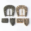 Deepeel ZK785 25mm Garment Accessories Custom Belt Decorative Buckles Retro Ethnic Style Pin Buckles Carved Belt Buckle Kit