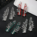 SLBRIDAL Handmade Colorful Crystal Rhinestones Wedding Hair Clip Barrettes Bridal Headpieces Hair Accessories Women Jewelry