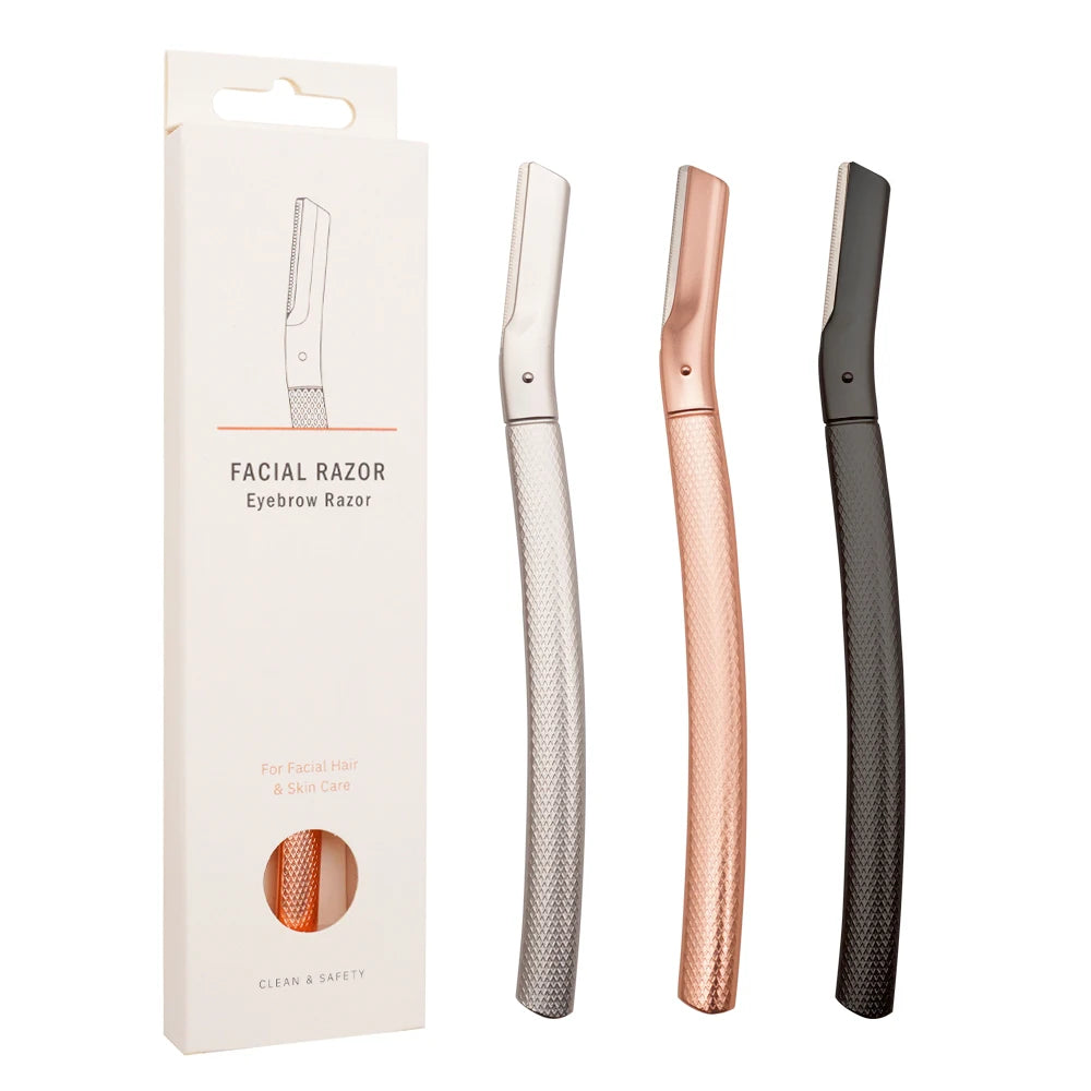 Ergonomic Eyebrow and Facial Razor for Peach Rmaplaning Tool Fuzz Rose Gold Eyebrow Trimmer Facial Tools