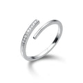 Sleek Diamond 925 Sterling Silver Rings for Women Simple Silver Rings Jewelry