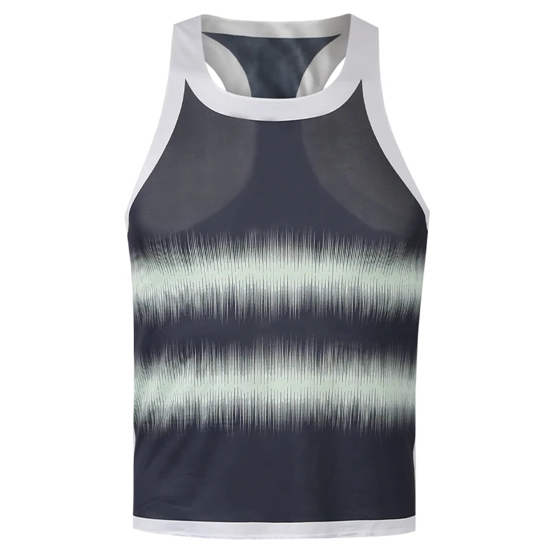 Custom Seamless Running Vest Quick Dry Breathable Marathon Tank Tops for Men Sublimation and Print Decoration