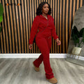 Custom 2 Piece Sweatpants Set Women Tracksuits High Quality Cropped Half Zip up Sweatshirts and Joggers Set Women Jumpers