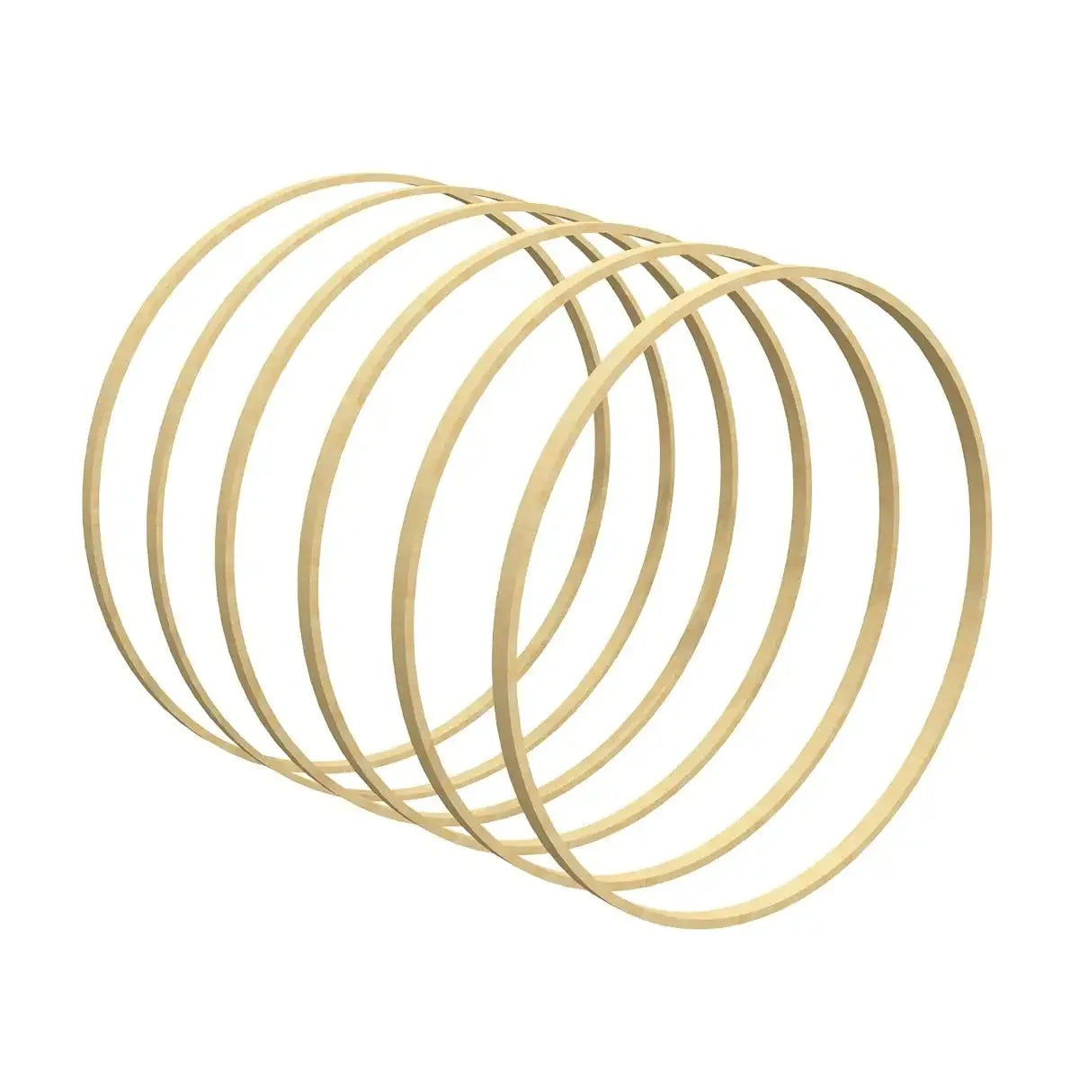 Tailai Carved Eco-Friendly Wooden Circle Bamboo Floral Macrame Hoop Ring DIY Dream Catcher Wedding Wreath Decor Wall Hanging