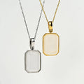 2025 New Fashion Natural Square Crystal Pendant Long Chain Necklace for Women Jewelry Factory Wholesale