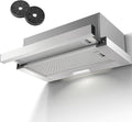 KICHPOWER 60 Cm Range Hood Flat Screen Hood with 620 M³/h Airflow Flat Exhaust/Recirculation Hood LED Lighting