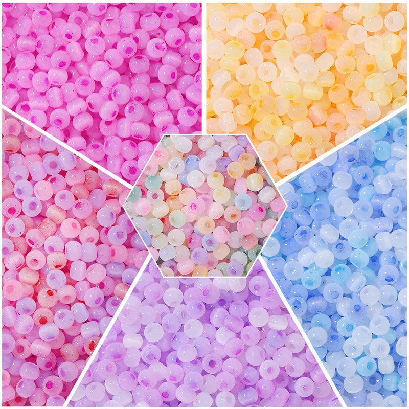 DS Factory Wholesale 4mm Colorful Opal Glass Seed Beads in Bulk