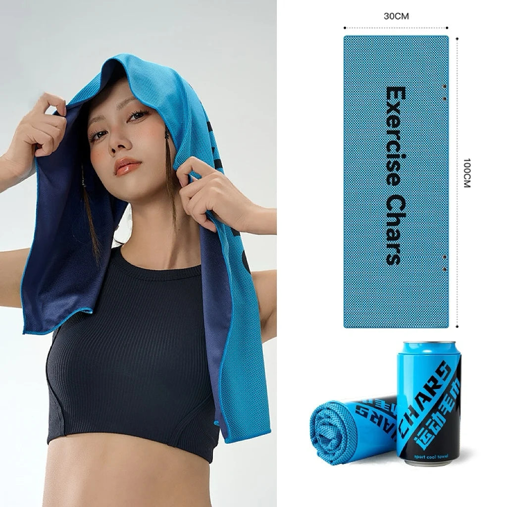 Super Absorbent Quick-Dry Microfiber Workout Fitness Cool Towel Instant Ice Cooling Towels Custom Logo