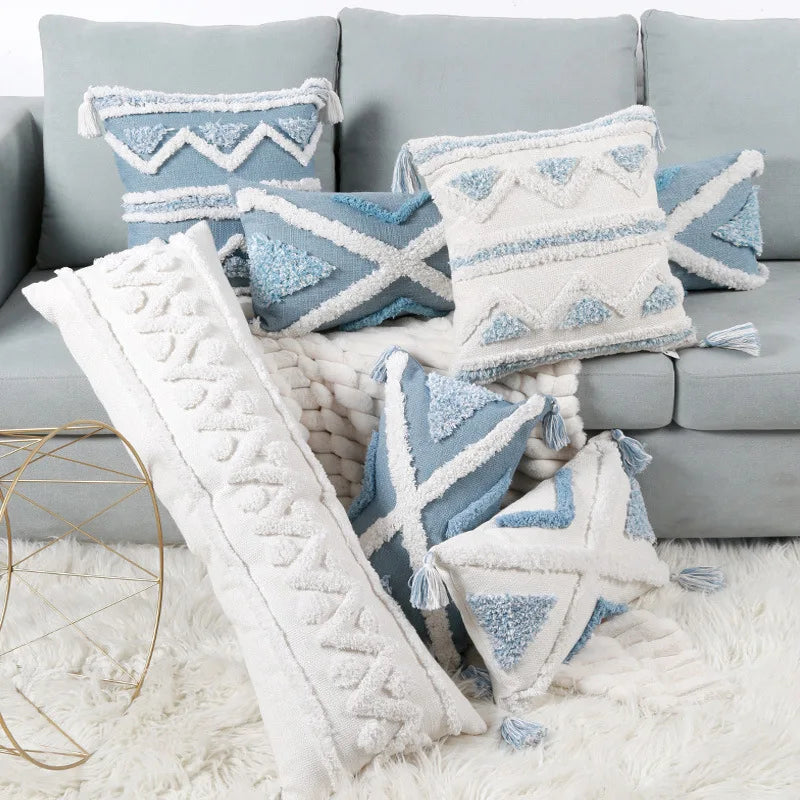 Innermor Luxury Boho Geometric Square Throw Pillow Case for Home or Hotel Decorative Cushion Covers