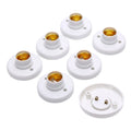 Ceramic Round Lamp Bulb Socket E27 Lamp Holder High Temperature Resistance Lamp Base 220 (V)