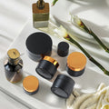 Luxury Empty 5g 10g 15g 20g 30g Frosted Matte Black Skincare Face Cream Jar Cosmetic Glass Jar With Custom Box