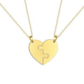 2 Pieces Heart Puzzle Pendant Necklace Stainless Steel Women Men Girls Jewelry Couple Family Friendship Gift Wholesale