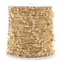 Stainless Steel Gold Making Accessories 1.5mm Wide Bead Chain Titanium Steel PVD DIY Blank Bead Chain Jewelry Findings