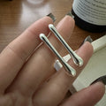 Fine Jewelry Latest Design bar Stud Earring 925 Sterling Silver Earrings Designs for Girls