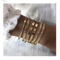 Fashion Punk Exaggerated Jewelry Bracelet Set Opening Arrow love Bangles