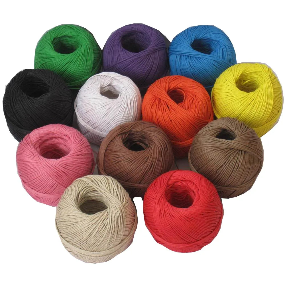 Smooth Coating 1mm Twisted Hemp TwineBurlap Twine Colorful Decorative Waxed Hemp Cord Twine