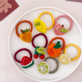 MIO Fashion New Kids Elastic Hair Ties Lovely Fruits Design Wool Felt Hair Band Handmade Hair Rope Korea Rubber Band for Girls