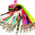 Anti Tensile Metal Buckle Orange Colorful Heat Transfer Thicken Polyester Lanyard Sling Name Tag Card Holder Strap Welcome Gifts