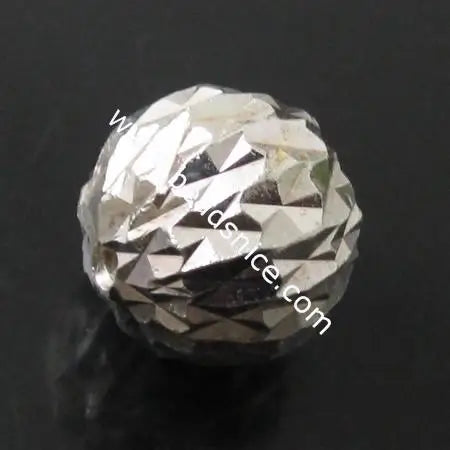 925 Sterling Silver Fashion Beads Jewelry Handmade Materials Round Shape Customizable Logo