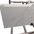 Modern Design 93% Natural Quartz Grey Kitchen Countertops Prefab Worktops Vanity Tops Customized 20mm/30mm Polished 3-year