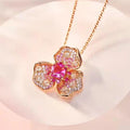 Aimgal NGTC Certified 8A Lab High-Carbon Diamond Bellflower Pendant Necklace 18K Gold-Plated Tarnish-Free S925 Silver