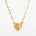 Joolim Jewelry Stainless Steel Five-pointed Star Zirconia Heart Burst Pendant Necklace