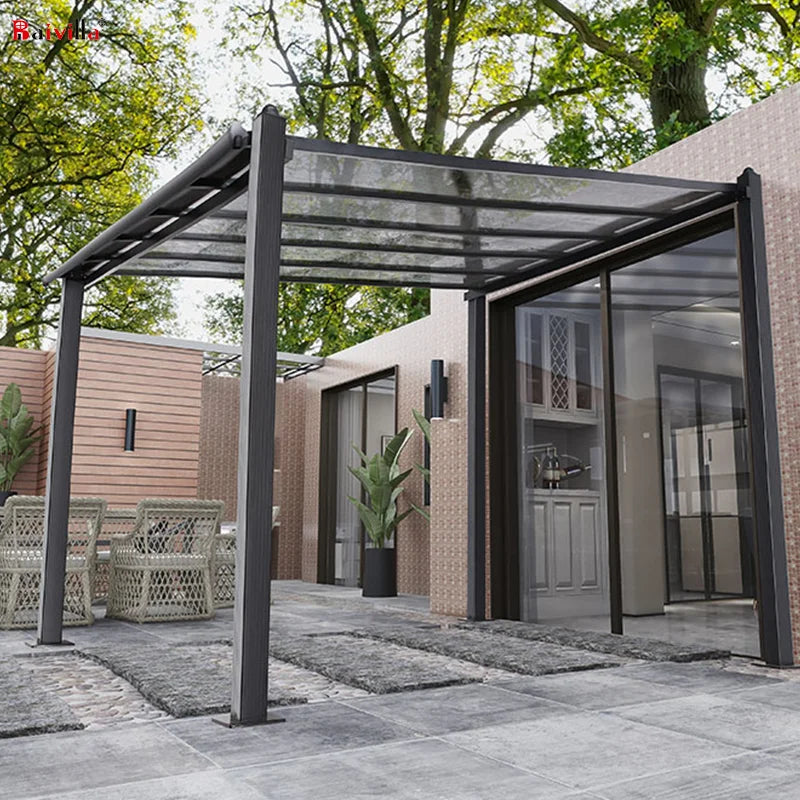 Sturdy Aluminium Polycarbonate Patio Cover New Design Balcony Canopy for Outdoor Car Parking Patio Covering
