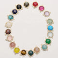 Newest Charming Micro Pave Crystal Quartz Natural Stone Connector for Necklace Bracelet  Jewelry Making