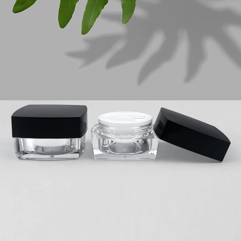 Ready to Ship Luxury Cosmetic Jars with Lids Face Face Cream Jar square Box